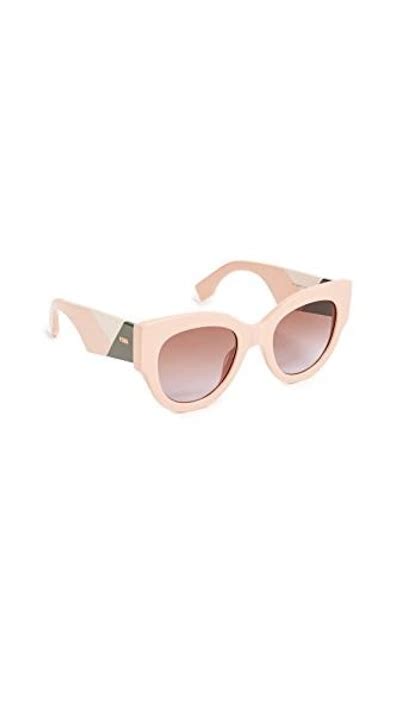 fendi facets round cat eye sunglasses